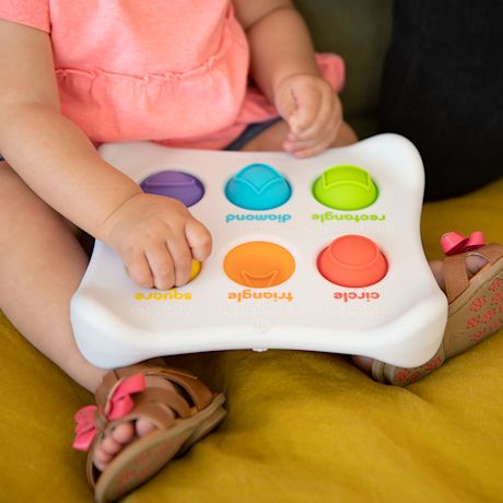 Fat Brain Dimpl Duo Stack Bundle - 2 Piece Combo Baby Toy Activity Set, BPA Free Silicone Poppers
